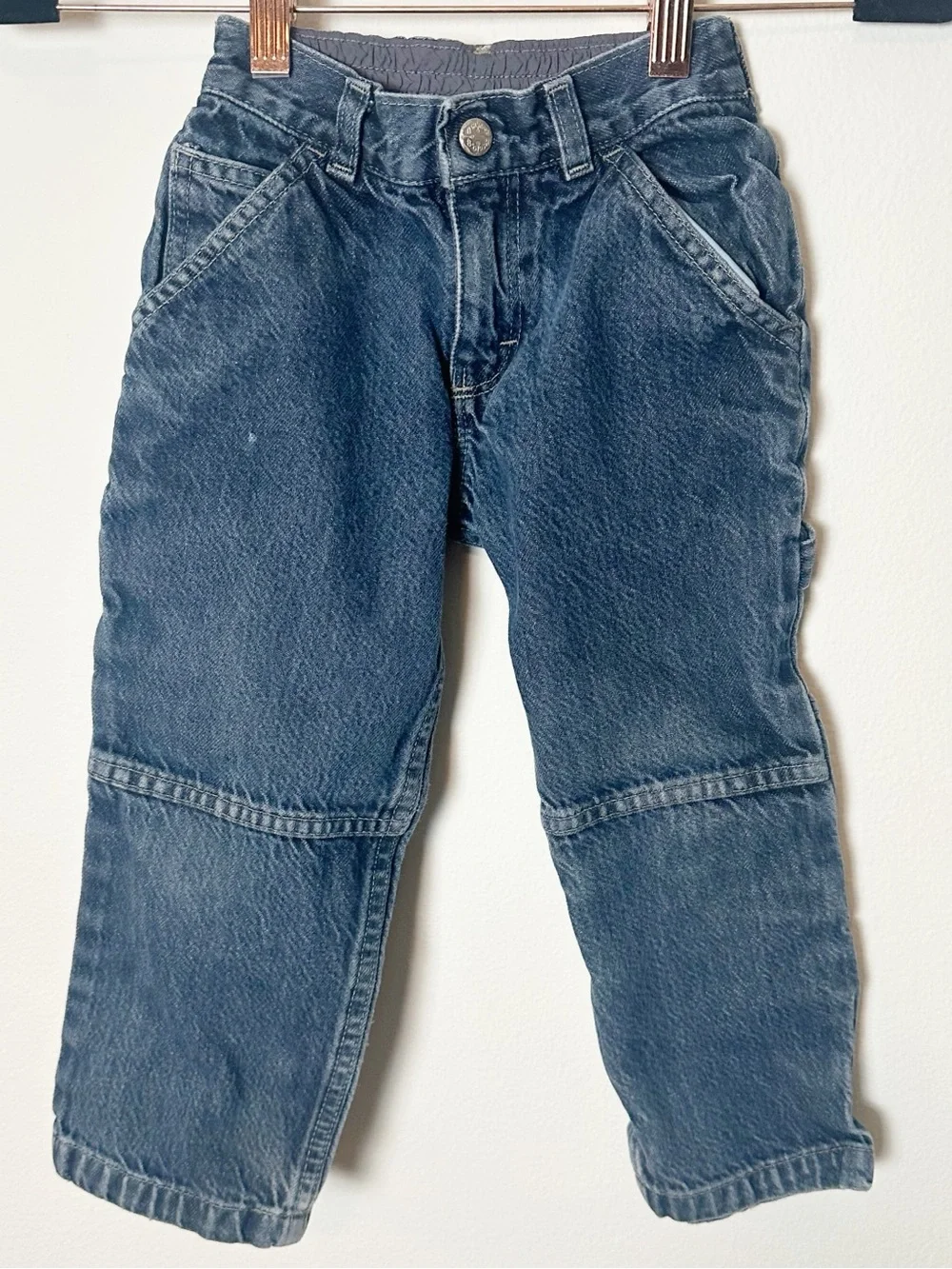Osh’Kosh Vintage Cargo Jeans Elastic Waist Denim 4T